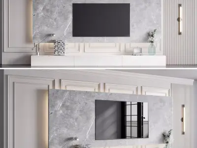 TV WALL NO34 A 3D model