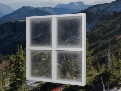 Free Basic Dirty Window Free low-poly 3D model