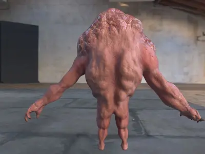 Mutant Zombie Low-poly 3D model