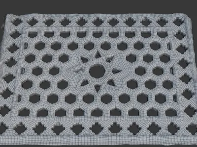  Decorative Grate Scan Low-poly 3D model