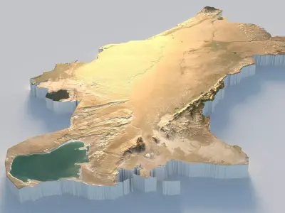 Turkmenistan Terrain Country 3D model