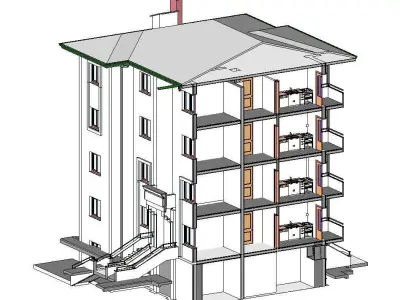Apartment Project Detail Model  Revit  3D model