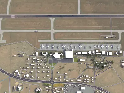 Niamey - Diori Hamani Airport - NIM Low-poly 3D model