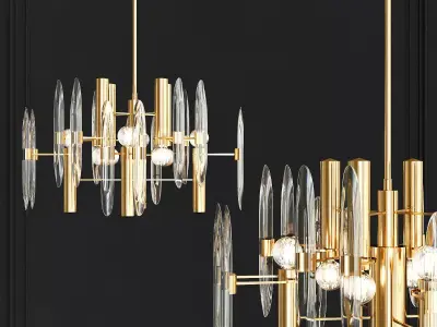 Hollywood Regency Sciolari Low-poly 3D model