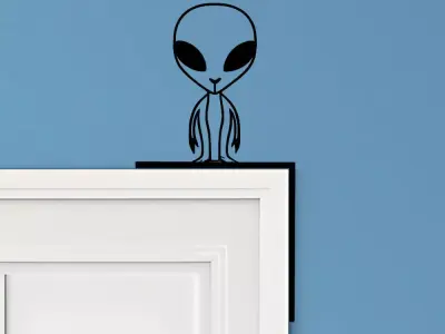 Alien Door Corner Decor 3D print model 2