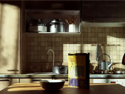 Sunlit Morning Kitchen Blender 3d 3D model