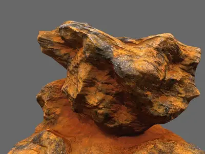 Rock Mount Low-poly 3D model