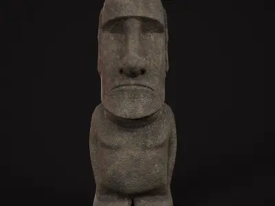 Moai Statue Low-poly 3D model