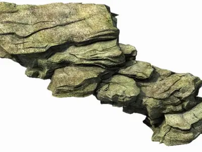 Huangguoshu Falls - stone steps 02 3D model