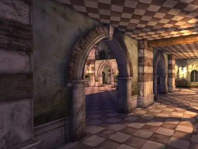 Villa Toscana Low-poly 3D model