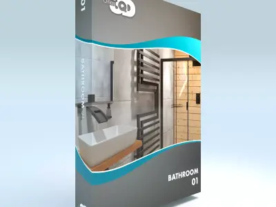 Bathroom 01 Low-poly 3D model