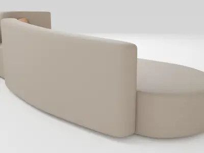 Designer sofa in Scandinavian style 3D model
