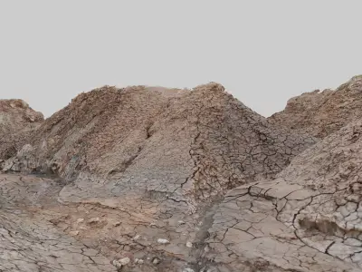 Desert Ravine Low-poly 3D model