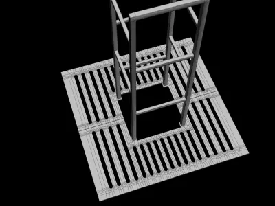 Tree grill lattice Low-poly 3D model