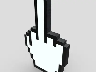 Cursor Hand 6 Low-poly 3D model