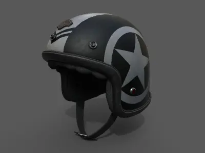 Helmet racer scifi Generic sport  Low-poly 3D model