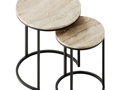 Richmond Interiors Avalon Side Table set 3D model
