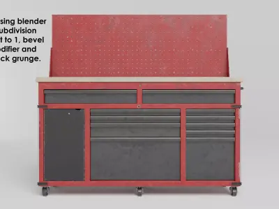 Garage 60inch tool cabinet 3D model