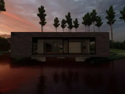 Casa Scene-villa-modern house 3D model