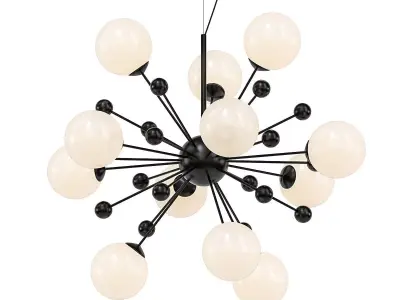 COPERNICUS modern chandelier with balls hanging from ceiling 3D model