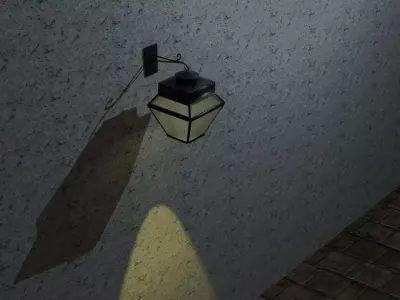 Colonial Street Lamp  Century XIX 3D model