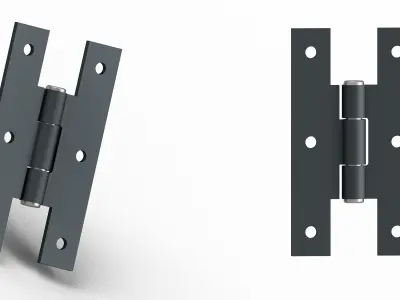 Standard door hinge 3D model