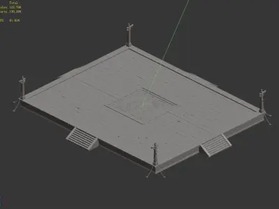 Urban Floor Tiles - Plaza 04 3D model