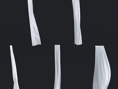 Tulle in the wind No 1 3D model