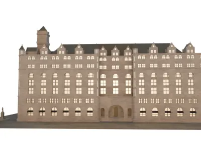 Waldorf Astoria Building Washington DC Low-poly 3D model