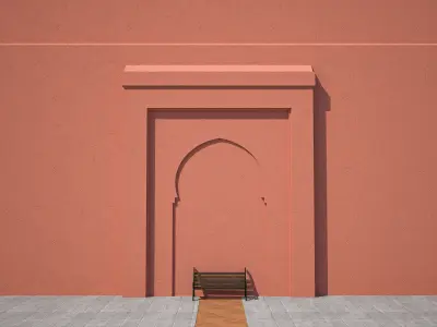 Koutoubia Mosque marrakech morocco 3D model