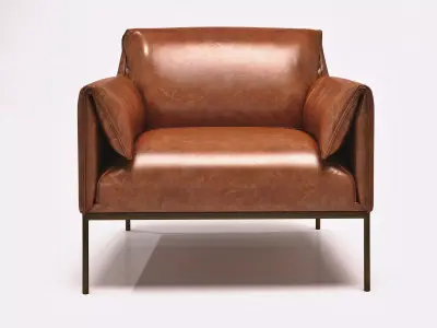 Virah person leather lounge chair 3D model