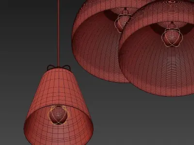 Michael Wolke Creates Sculptural Pendant Lamps 3D model