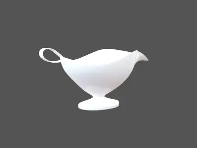Sauce Boat v1 002 Low-poly 3D model