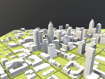 Downtown Charlotte North Carolina 3D model