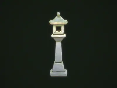 Stylized Stone Lantern - TORO - Low Poly Game Ready Prop Low-poly 3D model