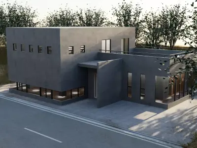 Japanese modern house 3D model