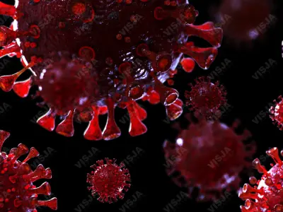 Coronavirus SARS-CoV-2 - Red - SCENE Low-poly 3D model