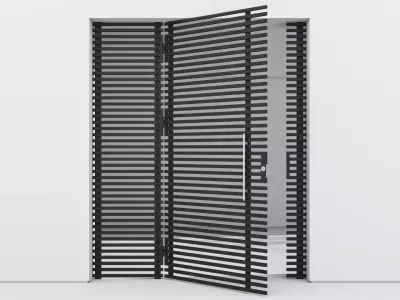 Aluminium door 47 3D model
