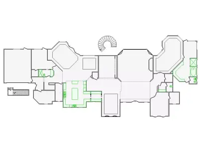  Detailed Interior Sketch - 10001-12000 SF - Xactimate 3D model