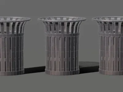 Basket                     Low Poly PBR asset props Low-poly 3D model