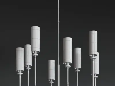 Ziyi large chandelier 3D model