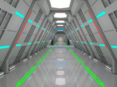 Sci Fi Corridor 3D model