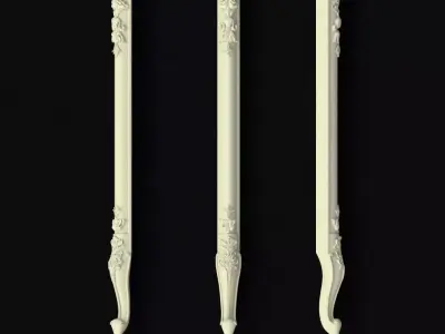 leg High quality 3d models for processing on a cnc machine  3D model 6