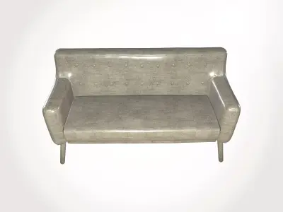 Neutral Fabric Sofa 3D Model 3D model