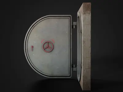 Hermetic Door VI Low-poly 3D model