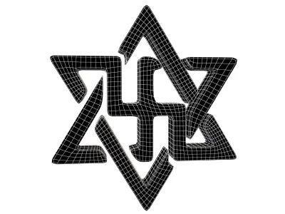 Raelism Symbol v1 002 Low-poly 3D model