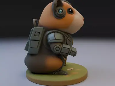 cyber hamster 3D print model
