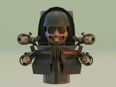 missile skibidi toilet 3D model