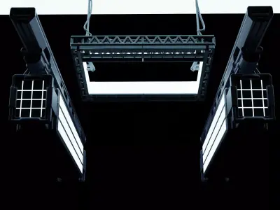 Concert Lights Truss Set of 2 High-Quality 3D model