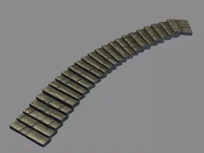 Heyang suburbs - stairs - stone staircase 02 3D model